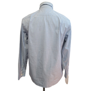 Chemise Tommy Hilfiger Homme Taille L Bleue Petits Carreaux Coton Poche