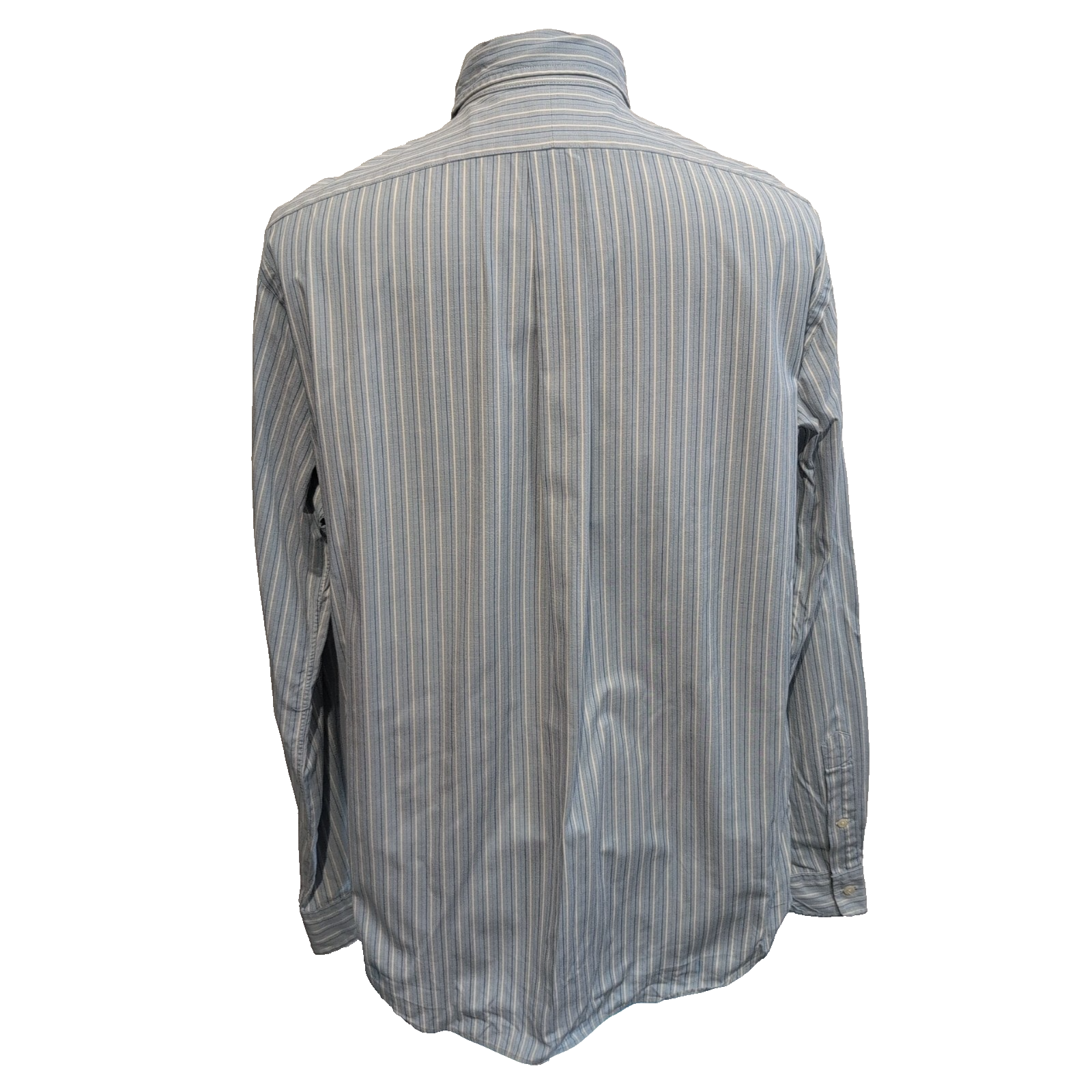 Chemise Ralph Lauren L Vintage Rayures Bleu Blanc Brodée Classic Fit Button Down