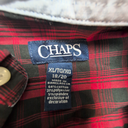 Chemise CHAPS rouge et noire à carreaux taille S (xl 18-20) #75e
