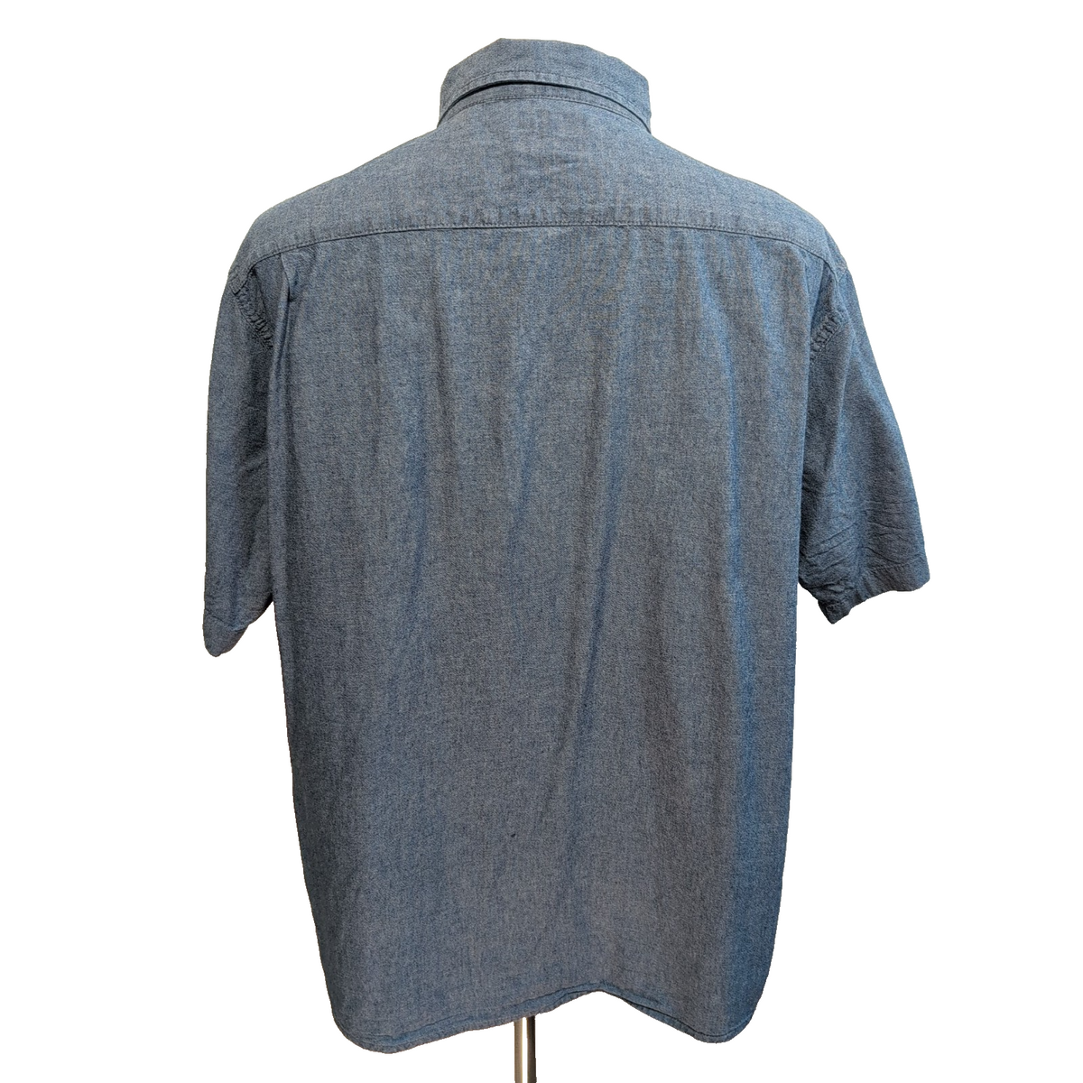 Chemise Wrangler XL Bleu Chiné 100% Coton 2 Poches Manches Courtes