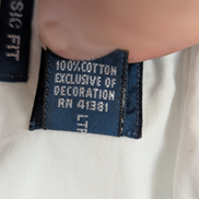 Chemise Ralph Lauren blanche uni logo marine taille 5XL (4x big) #2514
