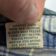 Chemise Surchemise L.L.Bean T.L Doublée Flanelle Toile/Jean Vert Vtg