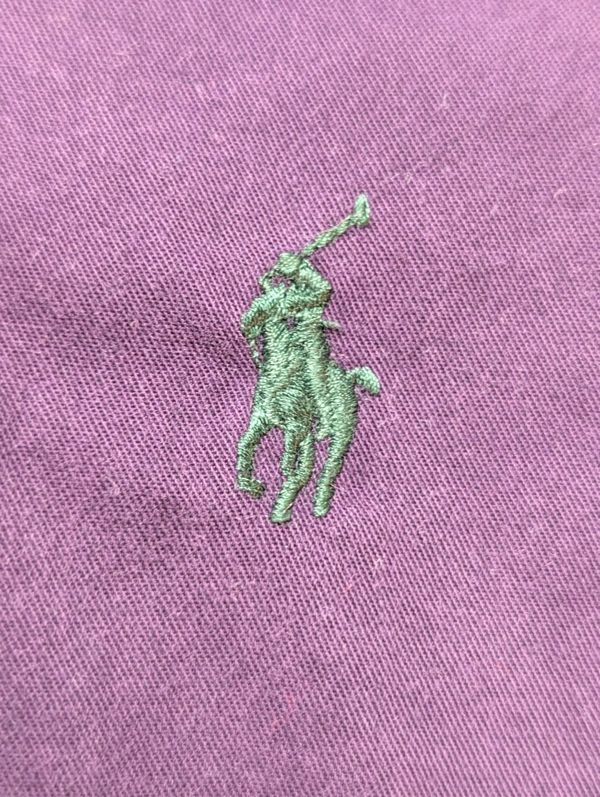 Chemise Ralph Lauren violet logo vert taille M #2053