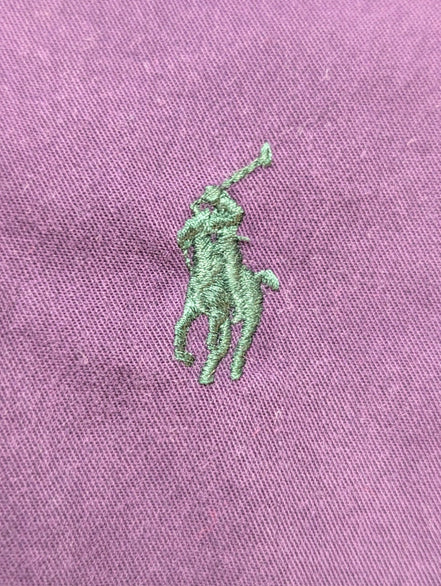Chemise Ralph Lauren violet logo vert taille M #2053