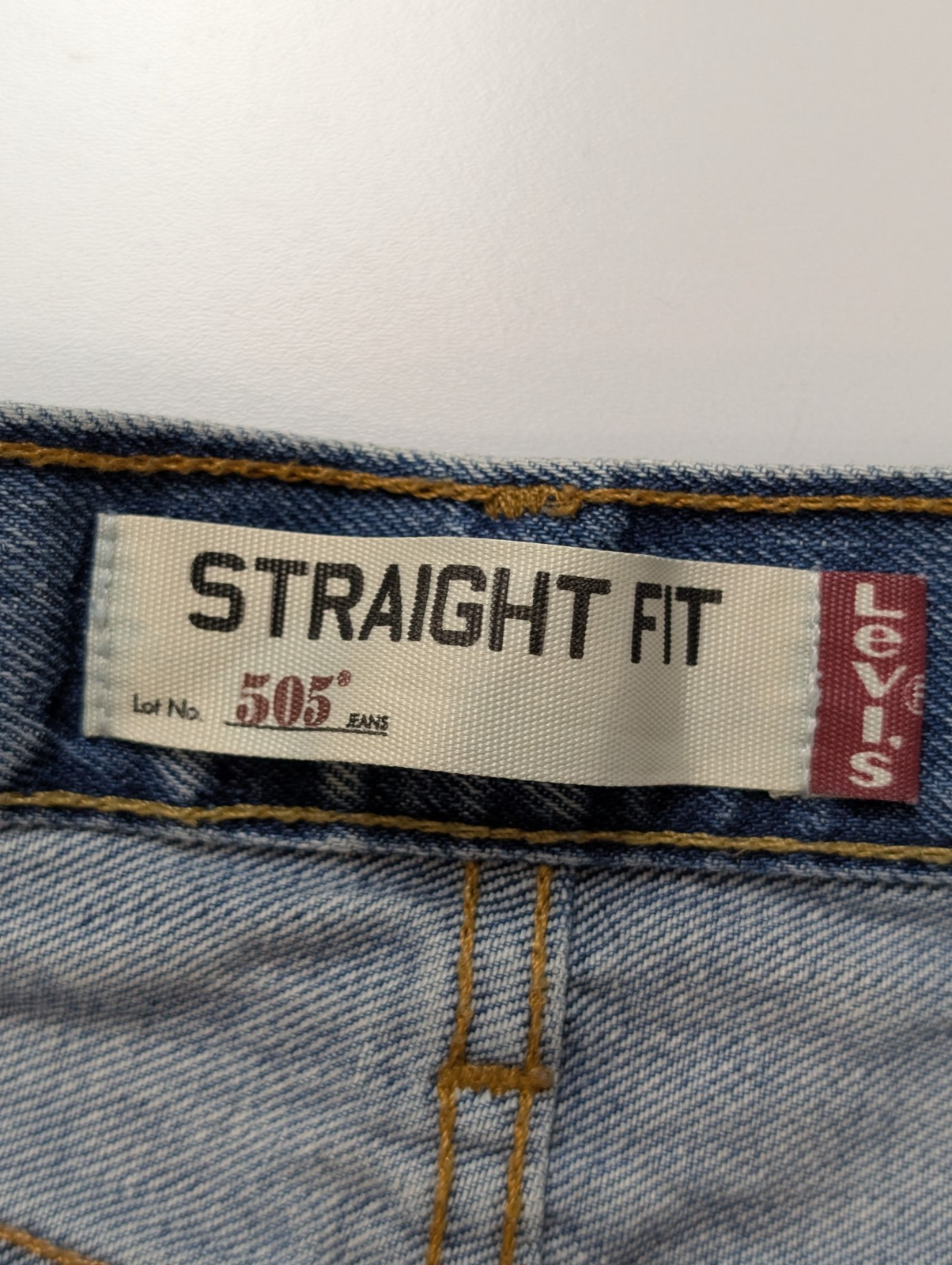 Jean Levi's 505 Regular Fit Vintage Homme W38 L30 Bleu Denim Classic Straight