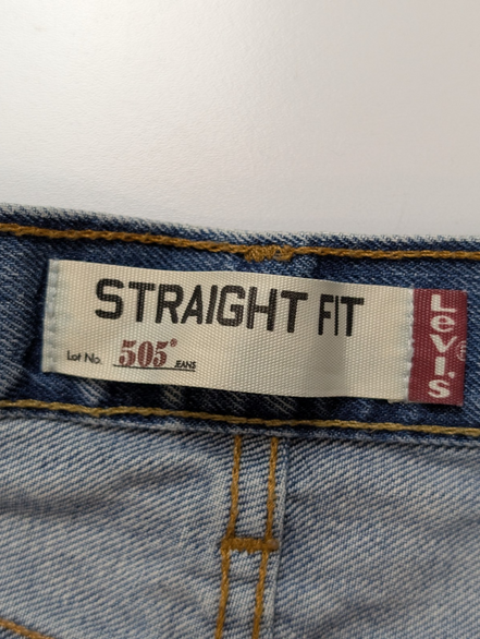 Jean Levi's 505 Regular Fit Vintage Homme W38 L30 Bleu Denim Classic Straight