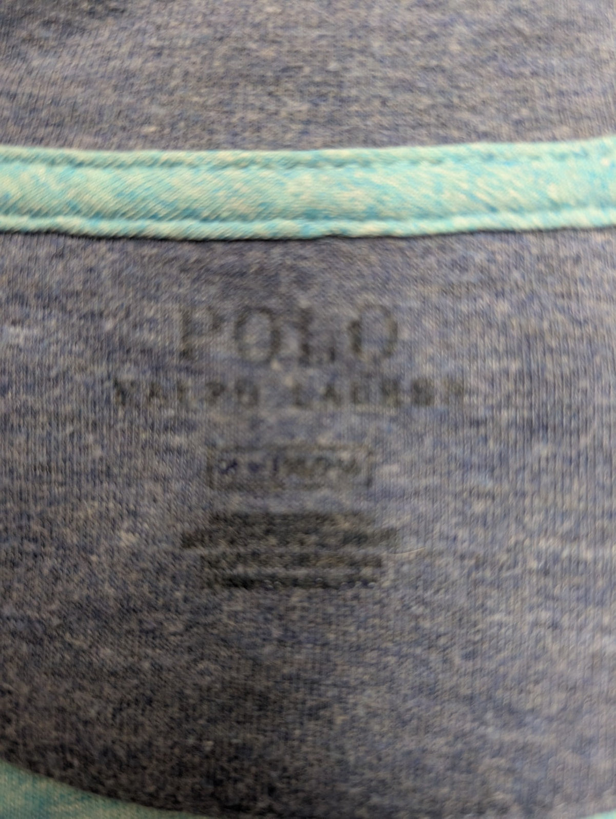 Pull Polo Ralph Lauren M turquoise coton Half Zip col zippé logo brodé