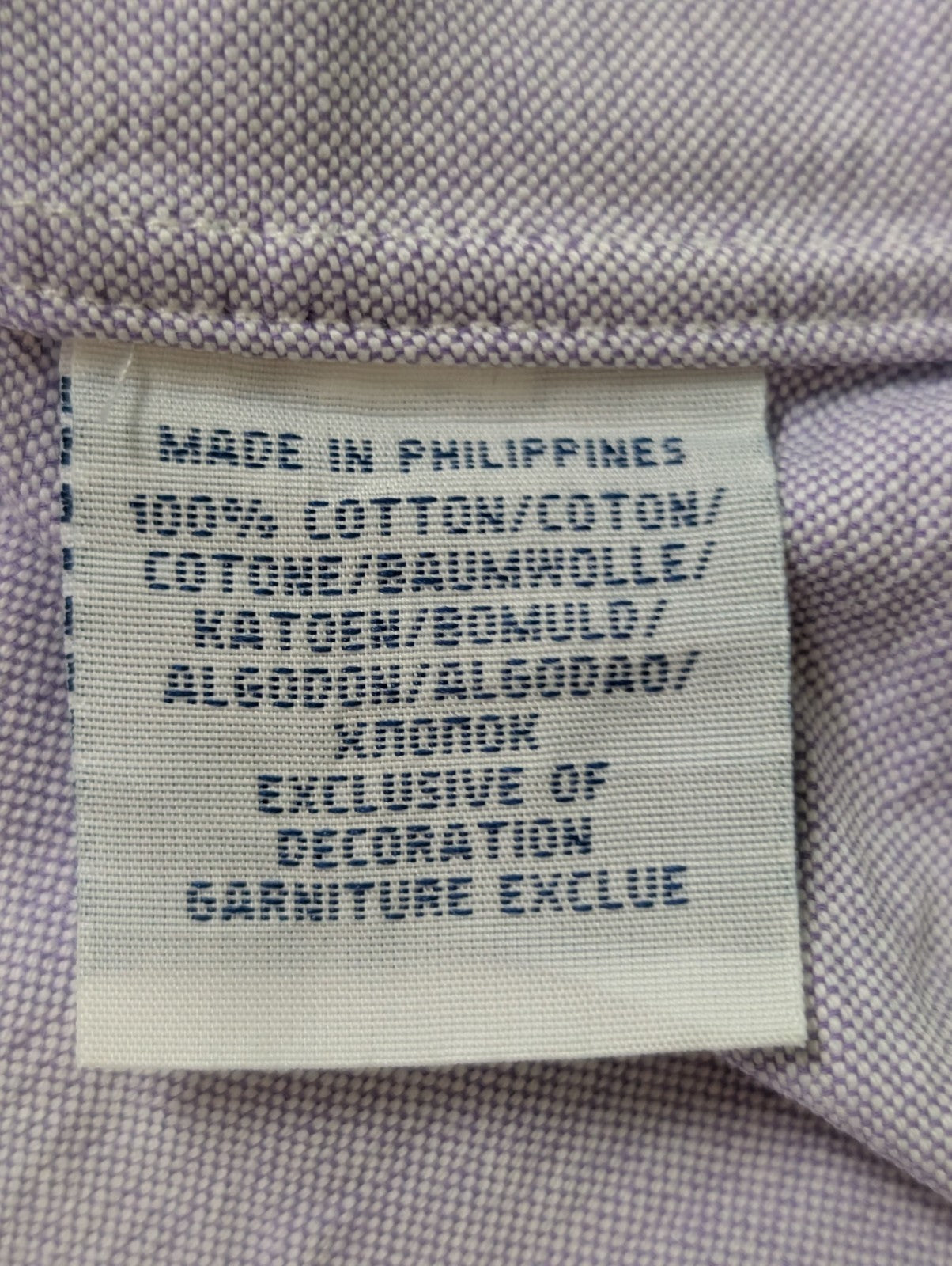 Chemise Polo Ralph Lauren Shirt XS S Custom Fit Oxford Lila Violet Button Down