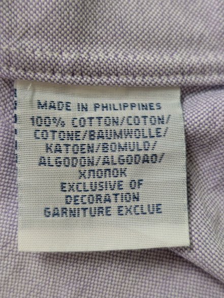 Chemise Polo Ralph Lauren Shirt XS S Custom Fit Oxford Lila Violet Button Down