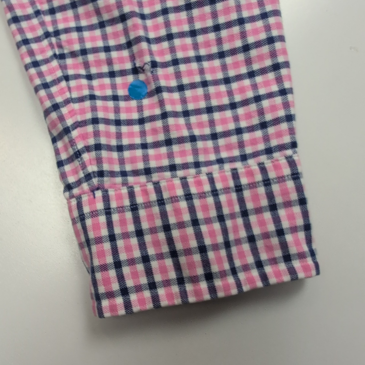 Chemise Ralph Lauren L Rose Carreaux Bleus Oxford Button Down Logo Marron