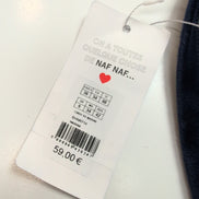 Robe Naf Naf T36 Bleu Marine Velours Stretch Neuve Avec Étiquette