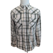 Chemise Levi’s Western S blanc cassé carreaux coton manches longues