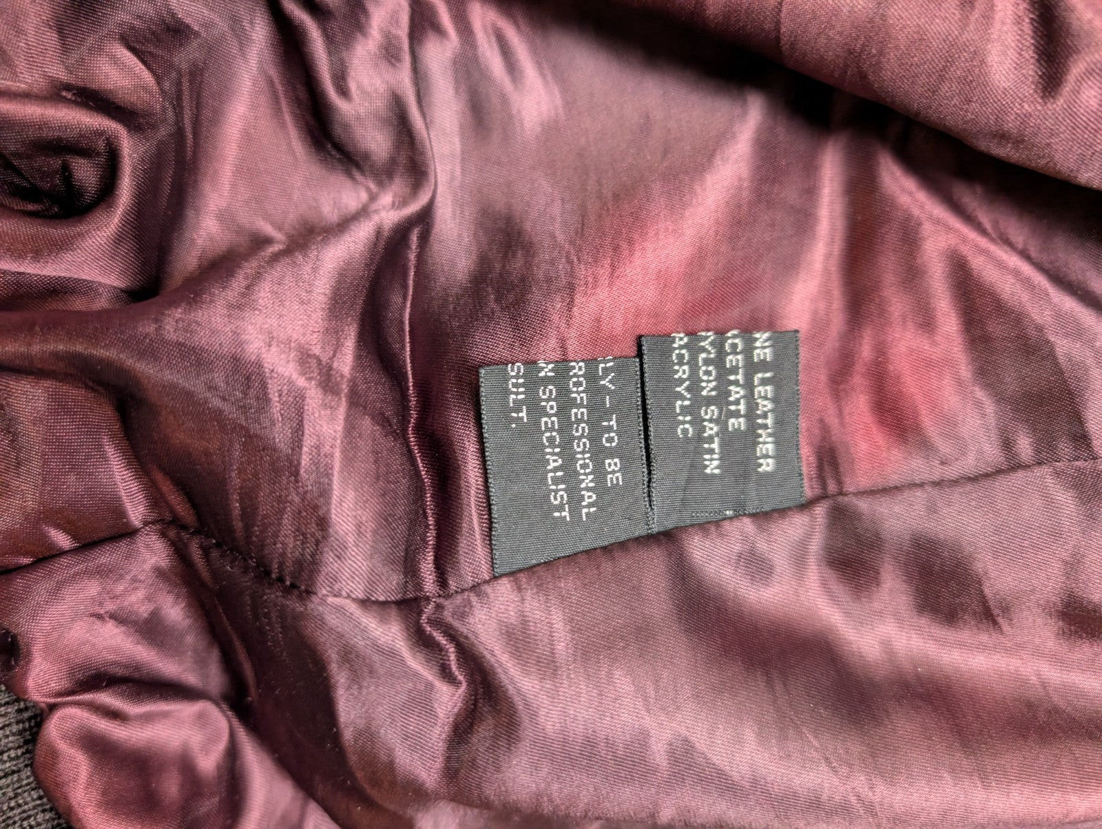 Vintage Stratojac Leather Bomber Jacket 42 Harrington Burgundy Veste Cuir |49c