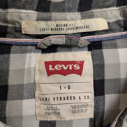Chemise Levi's Western Noir et Blanc Carreaux Pressions Nacrées - Taille L