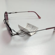 Lunettes de soleil Y2K Sans monture Verres violets Branches fines