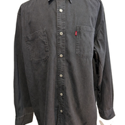 Chemise LEVI'S Jean Denim Noir Manches Longues Boutons Métal - Taille XL / XXL