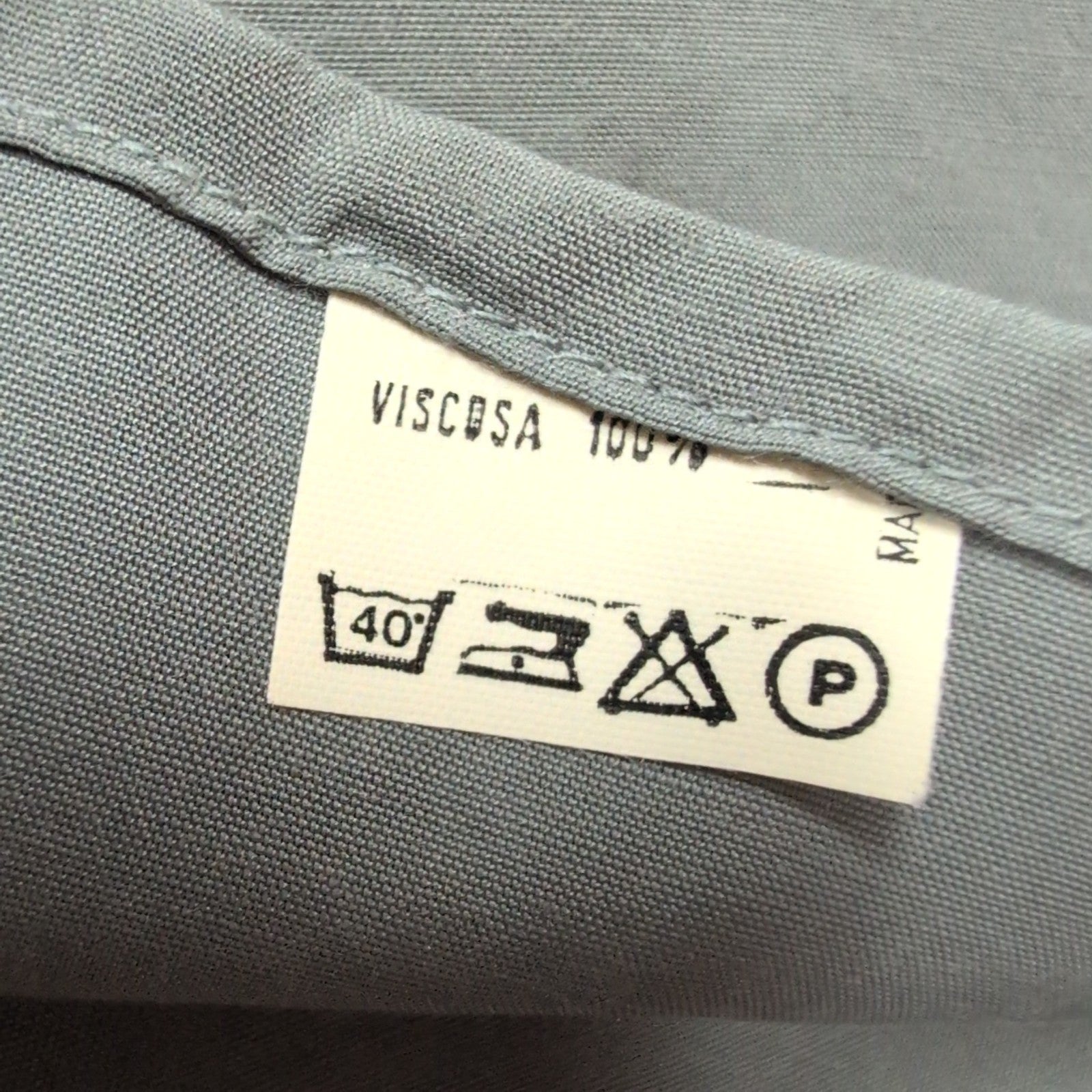 Chemise Ingram Made in Italy L Gris 100% Viscose Neuve Sans Étiquette