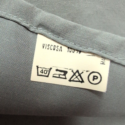 Chemise Ingram Made in Italy L Gris 100% Viscose Neuve Sans Étiquette