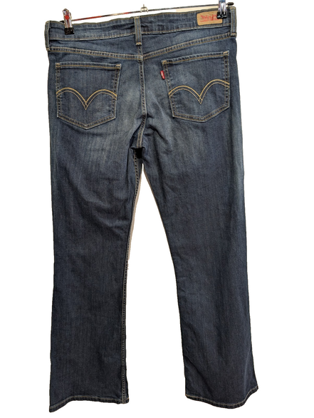 Jean Levi's 518 Femme Bleu Super Low Bootcut Flare W31 L32 Vintage
