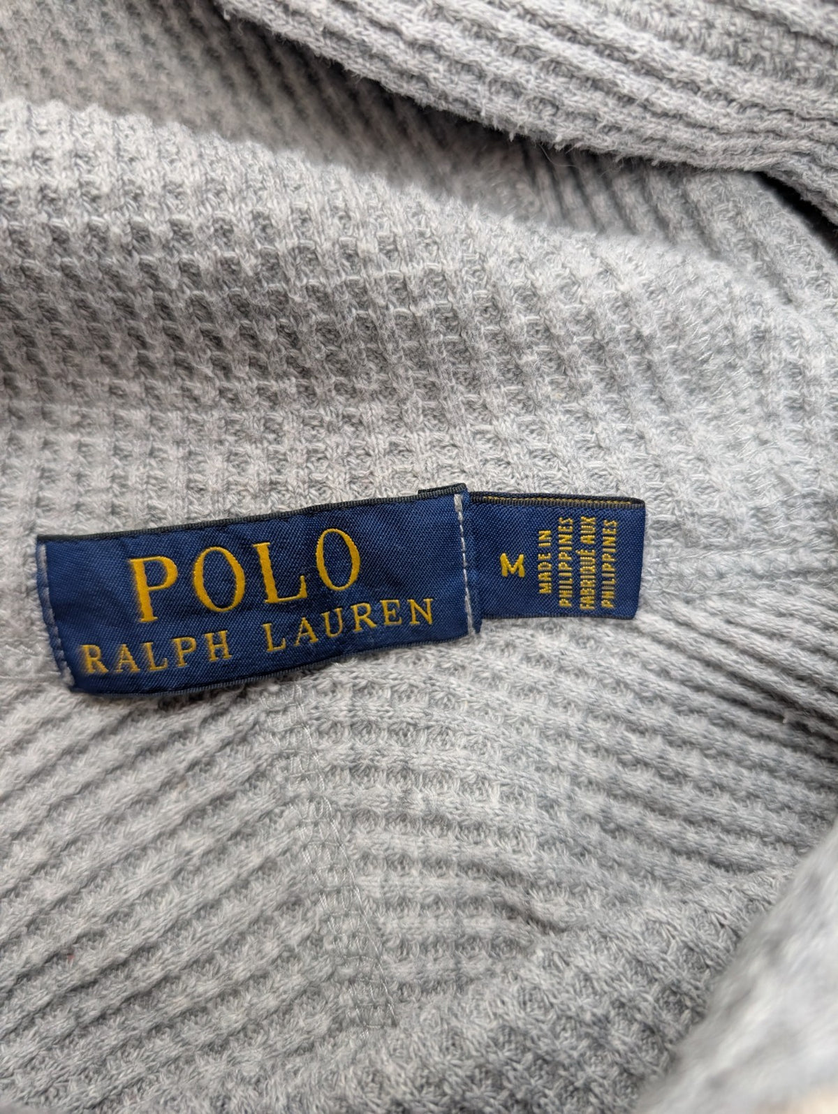 Sweat à capuche Polo Ralph Lauren M gris chiné logo noir coton hoodie