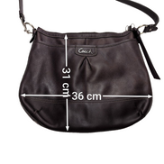Sac Coach cuir bordeaux rouge vin bandoulière 36 cm très bon état