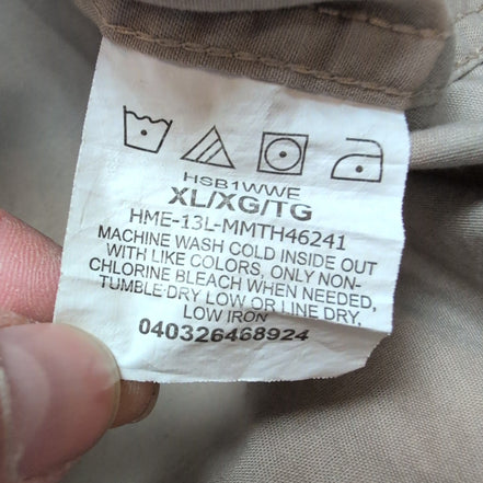 Chemise Wrangler Marron Clair Coton Manches Courtes 2 Poches Taille XL