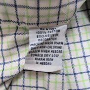 Chemise Ralph Lauren M Vert Bleu Carreaux Oxford Shirt Button Down Logo Marron