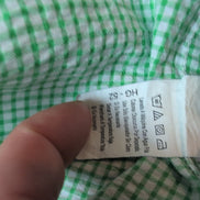 Chemise CHAPS verte à carreaux manches courtes taille L #2e