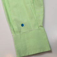 Chemise Nautica L Vert Clair Rayures 100% Coton Poche manches longues