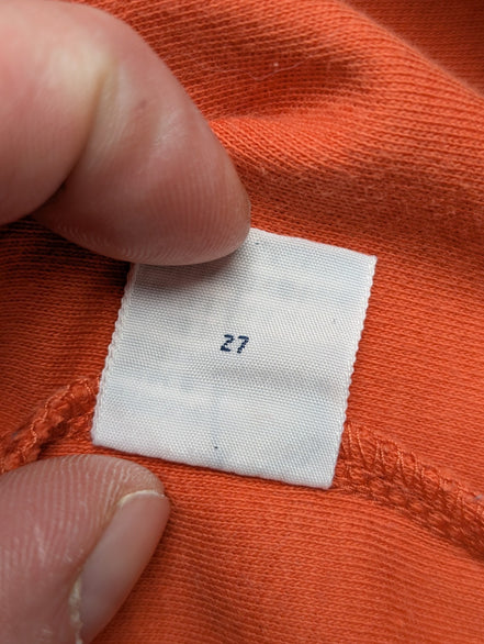 Polo manches courtes Polo Ralph Lauren M orange 100% coton logo bleu marine