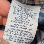 CHEMISE Ralph Lauren Homme L CUSTOM FIT Bleu Carreaux TBE Réparée 100% Coton