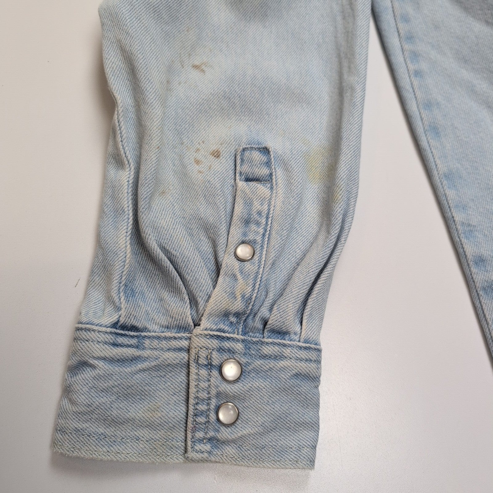 Chemise Levi's Made in Sri Lanka Femme S Western Jean Bleu Vintage