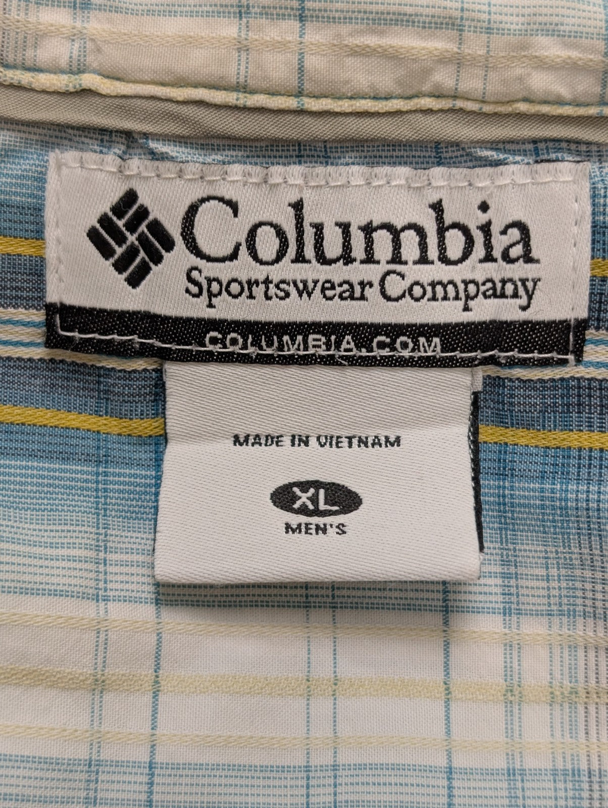 Chemise manches courtes Columbia à carreaux taille XL #203msch