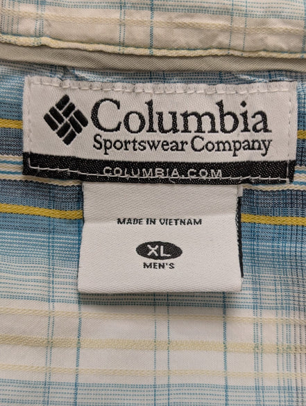 Chemise manches courtes Columbia à carreaux taille XL #203msch