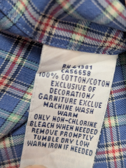 Chemise Polo Ralph Lauren Shirt S Custom Fit Carreaux Bleu Rouge Logo Rouge 