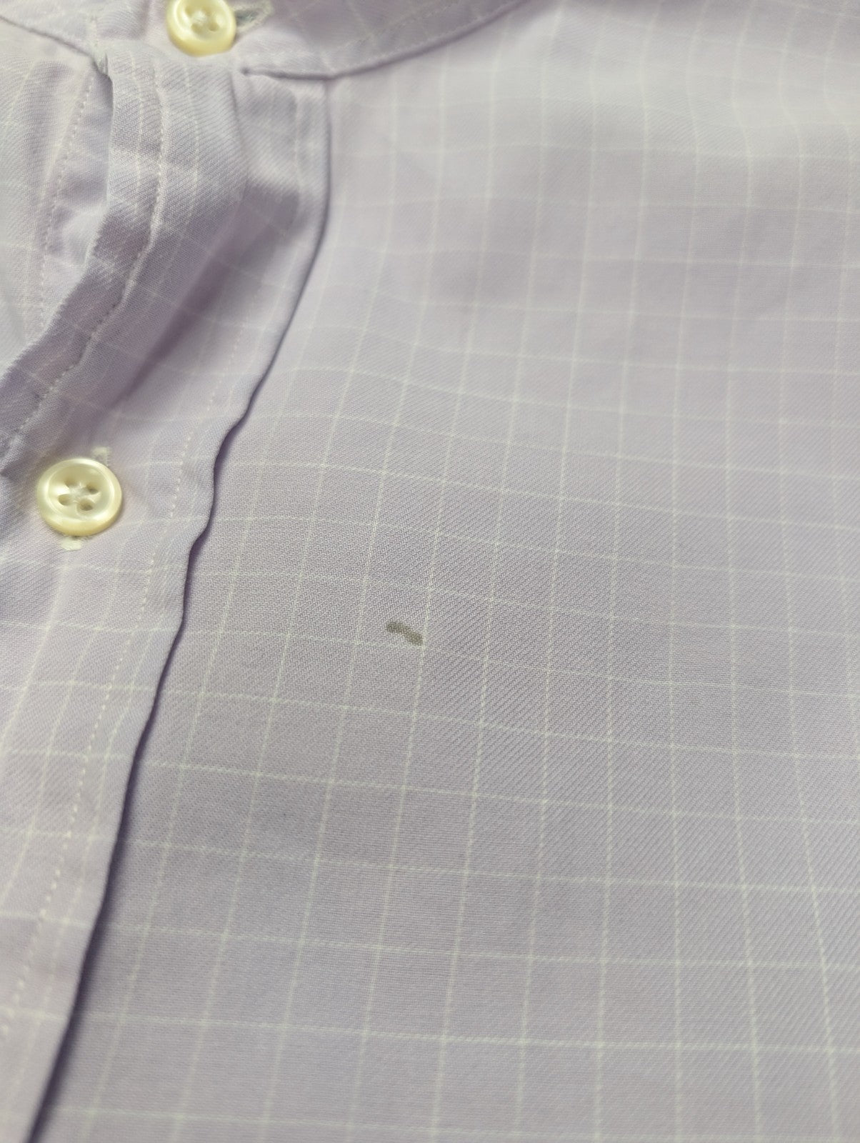 Chemise Polo Ralph Lauren Shirt L XL Andrew Lila Micro-Carreaux Col Mao Officier
