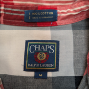 Chemise CHAPS RALPH LAUREN - Carreaux Rouge/Gris - Taille M - 100% Coton
