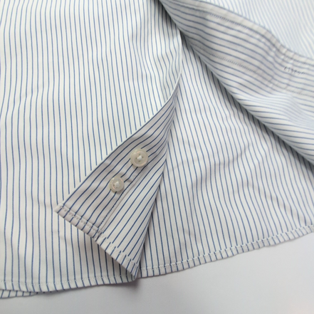 Chemise L.L. Bean rayée bleu manches longues homme taille L