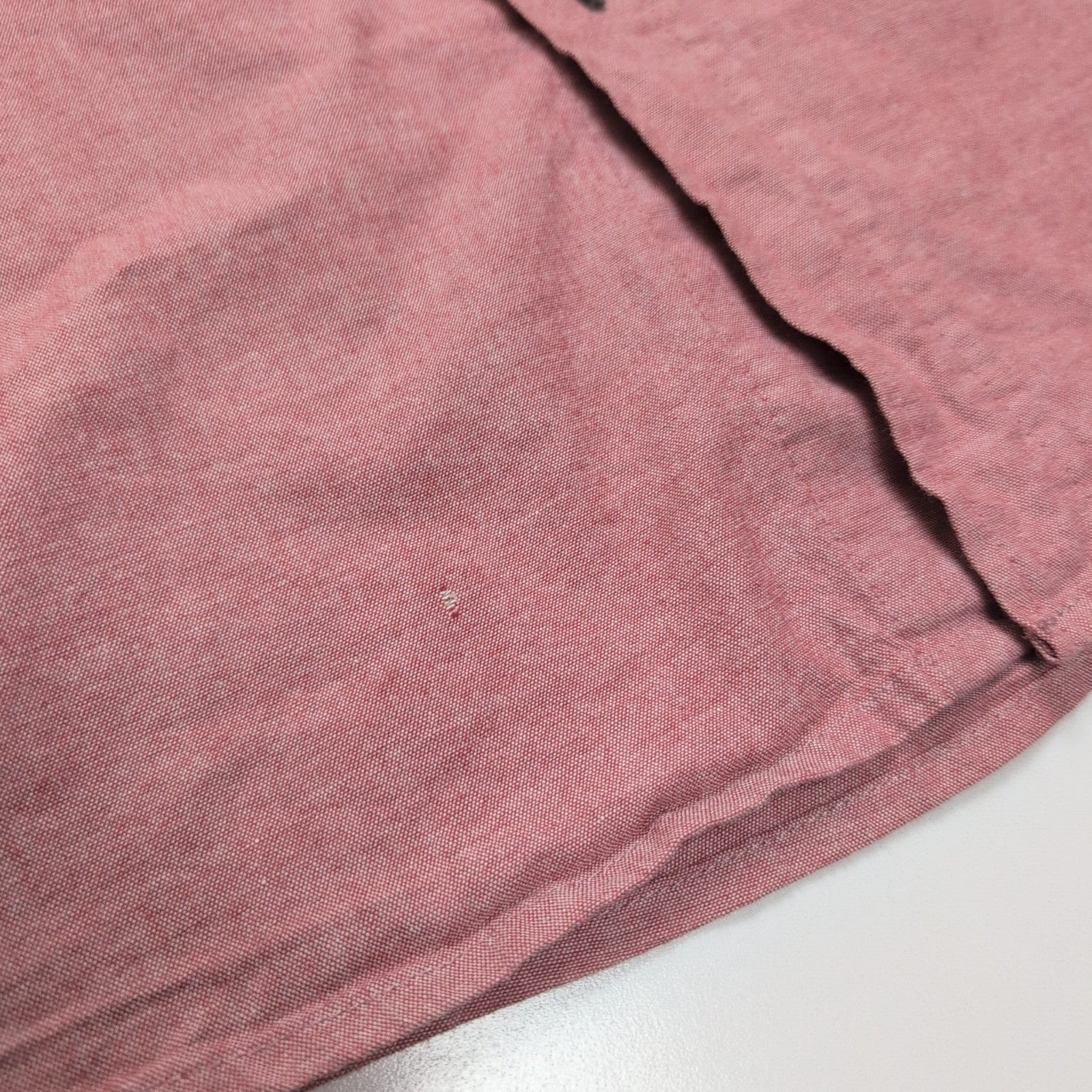 Chemise Wrangler Manche Courte Bordeaux Clair Stretch Taille L Deux Poches