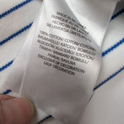 Polo Ralph Lauren Homme L Blanc Rayures Bleues Logo Blanc Polo Manches Courtes