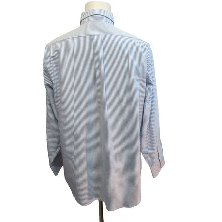 Chemise Chaps Oxford Bleue à Rayures manches longues Taille L/XL