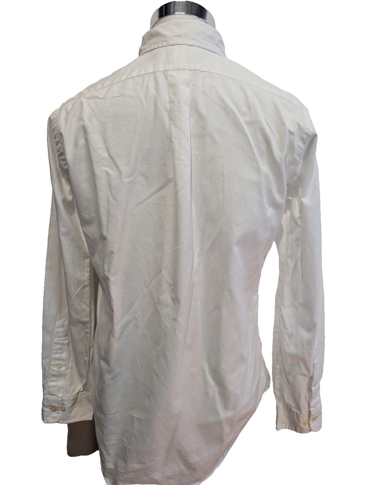 Ralph Lauren Chemise Classic Fit S/M Blanche Logo Bleu Marine