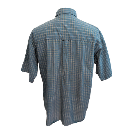 Chemise Columbia L Vert Carreaux 100% Coton manches courtes