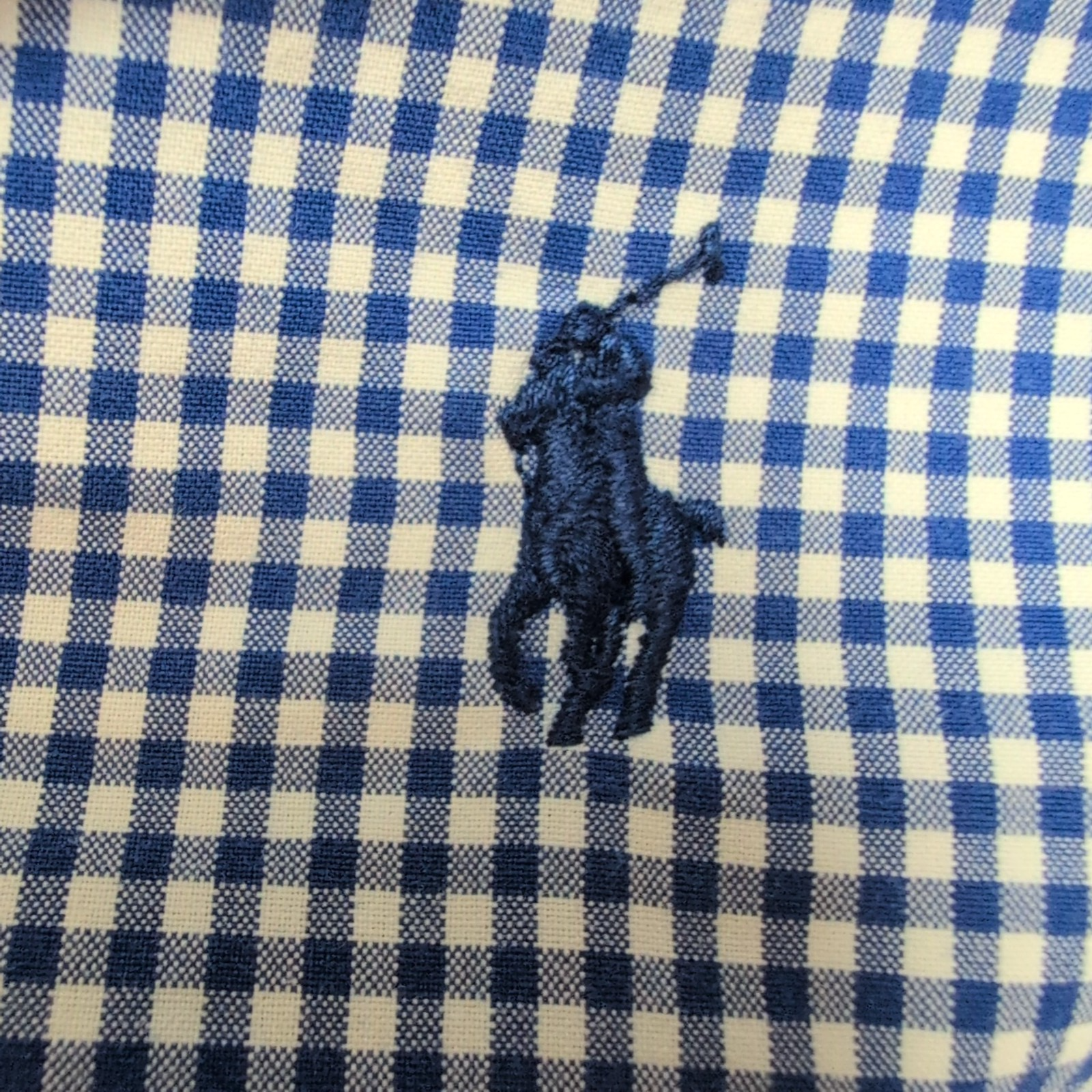 Chemise Ralph Lauren L Carreaux Bleu Blanc Logo Marine Vietnam