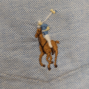 Chemise Ralph Lauren Classic Fit Taille XL Bleu Clair Manches Longues Poche XL