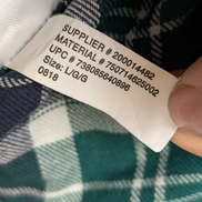 🐻 CHEMISE FLANELLE PERFORMANCE CHAPS L (G) CARREAUX VERT BLEU MARINE LOGO BRODÉ