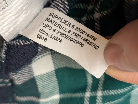 🐻 CHEMISE FLANELLE PERFORMANCE CHAPS L (G) CARREAUX VERT BLEU MARINE LOGO BRODÉ
