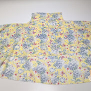 Étole Cape L.I.B New York Femme Jaune Fleurie Voile Léger Shrug