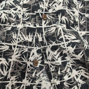 Chemise Hawaïenne Pendleton Soie Coton Noir Bambou M