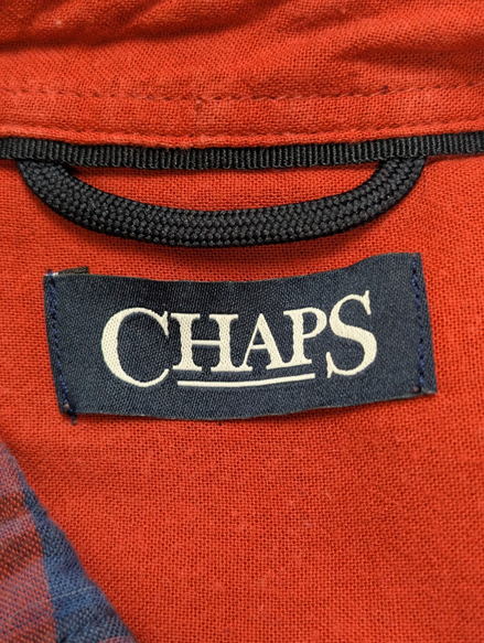 🌲 CHEMISE DOUBLÉE CHAPS XL (TG) CARREAUX ROUGE BLEU MARINE